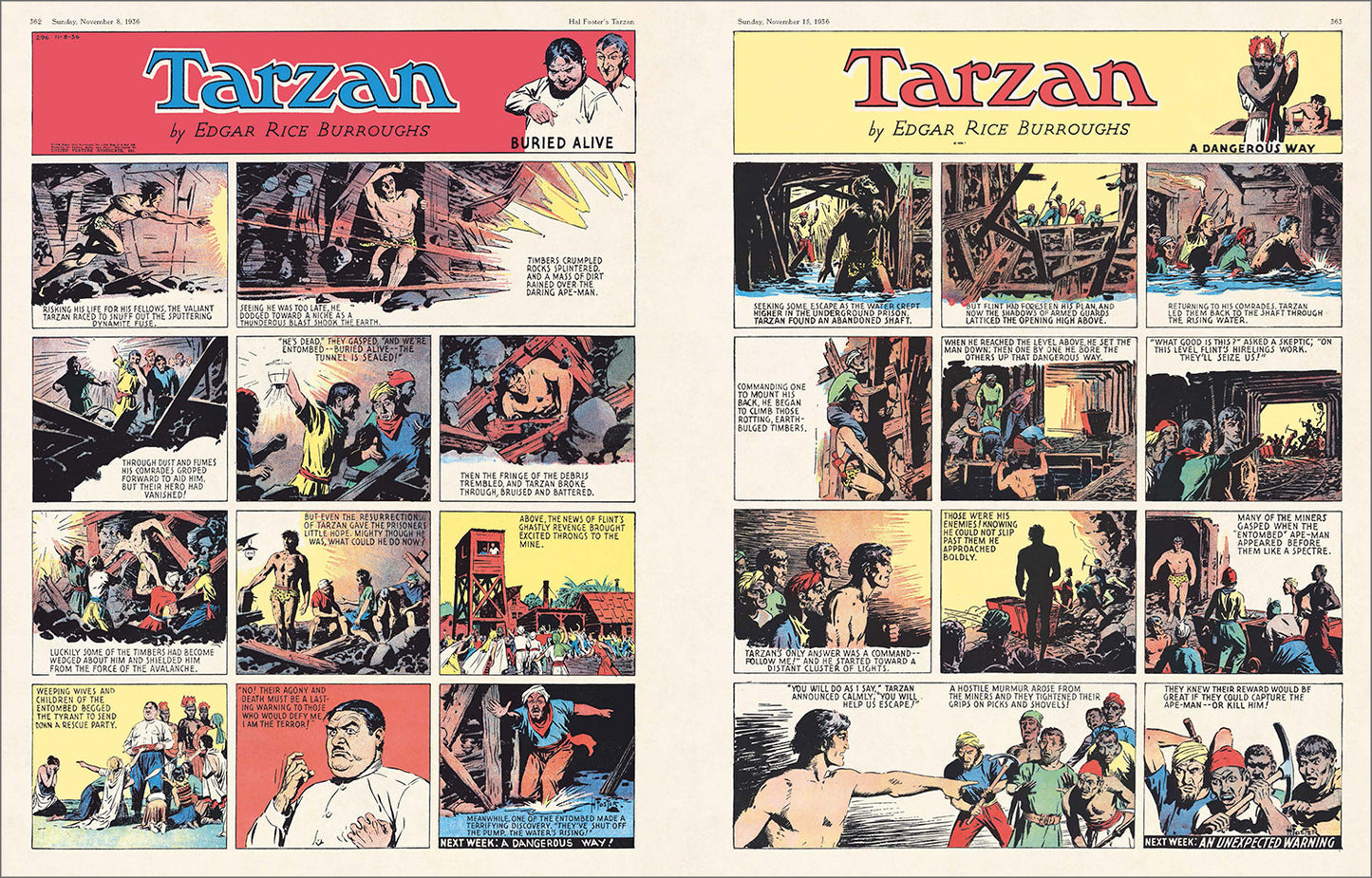 Tarzan, Sunday Comics, V1, Hal Foster (German, French, English)