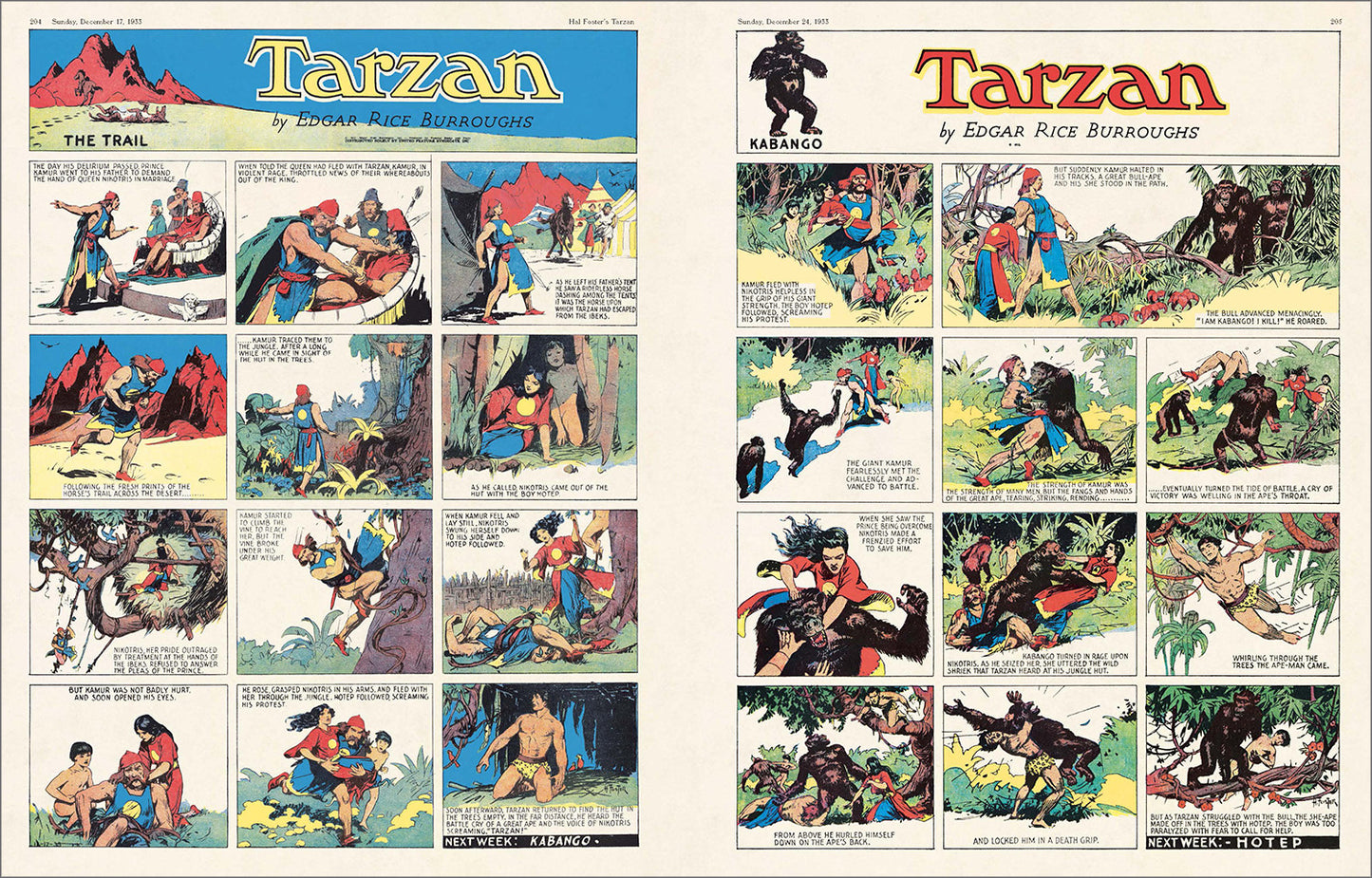 Tarzan, Sunday Comics, V1, Hal Foster (German, French, English)