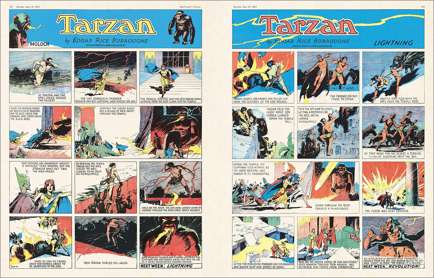 Tarzan, Sunday Comics, V1, Hal Foster (German, French, English)