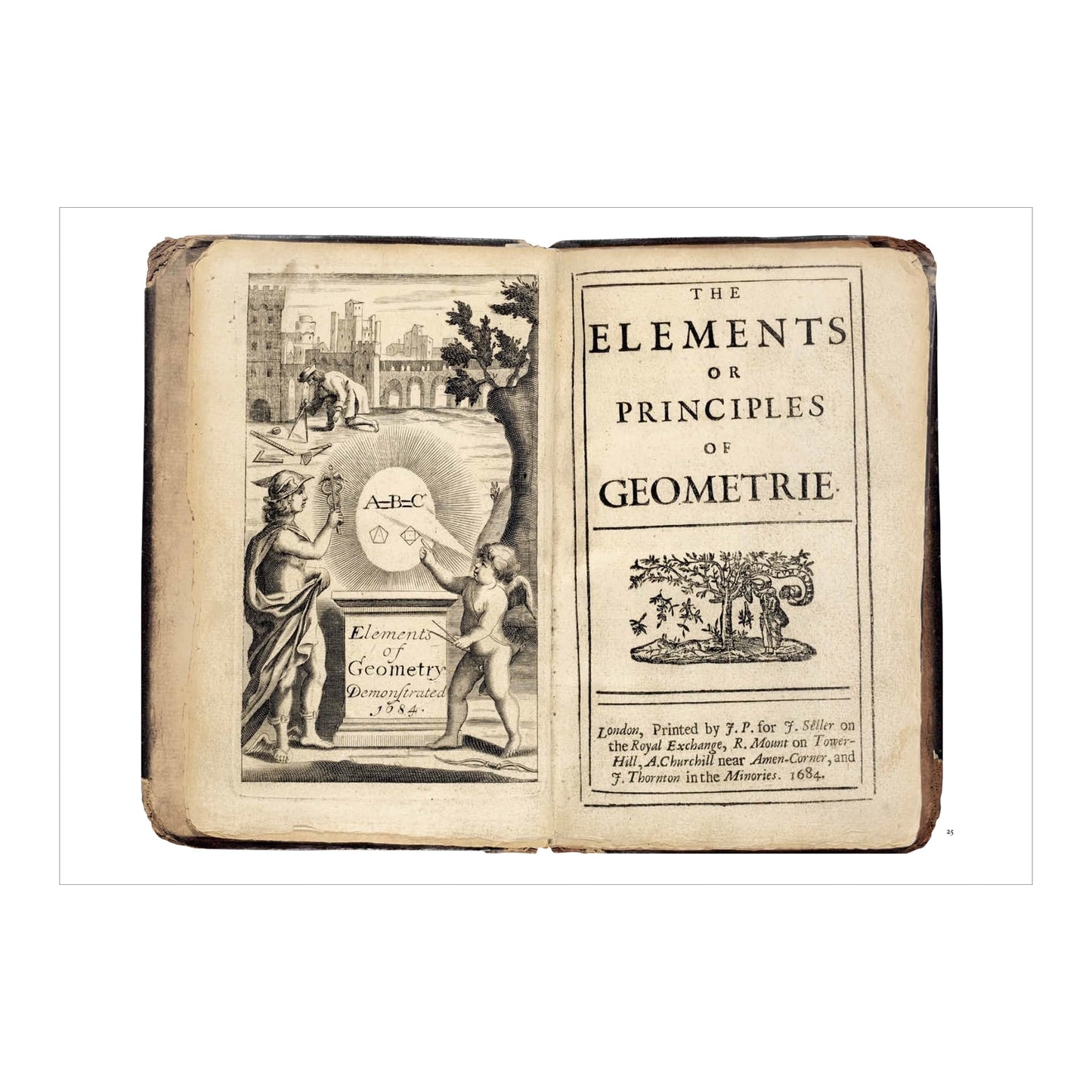 Oliver Byrne. The First Six Books of the Elements of Euclid. 45th Ed. (German, French, English)