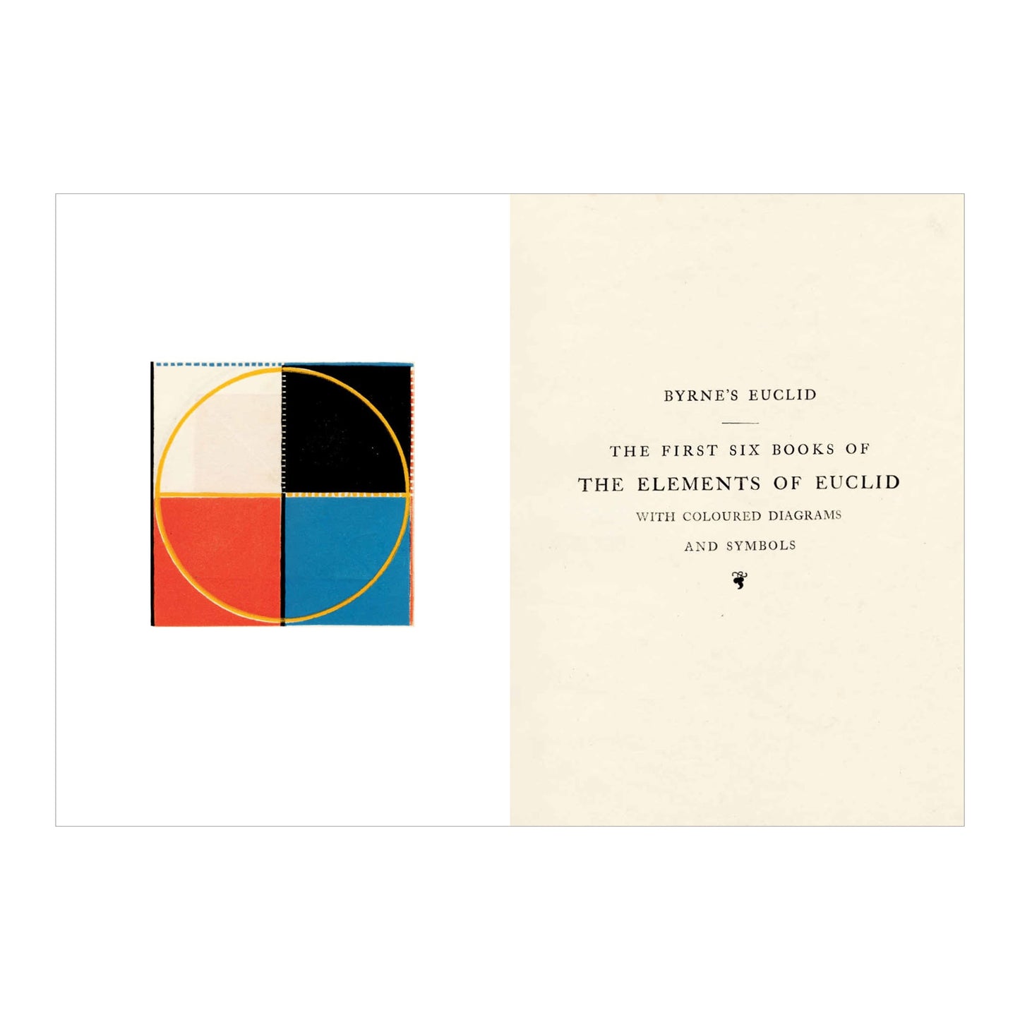 Oliver Byrne. The First Six Books of the Elements of Euclid. 45th Ed. (German, French, English)