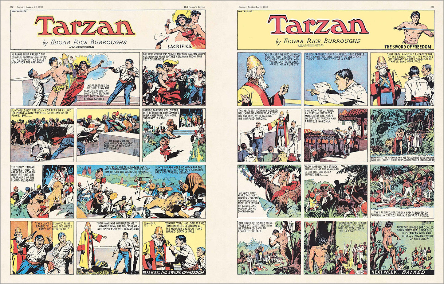 Tarzan, Sunday Comics, V1, Hal Foster (German, French, English)