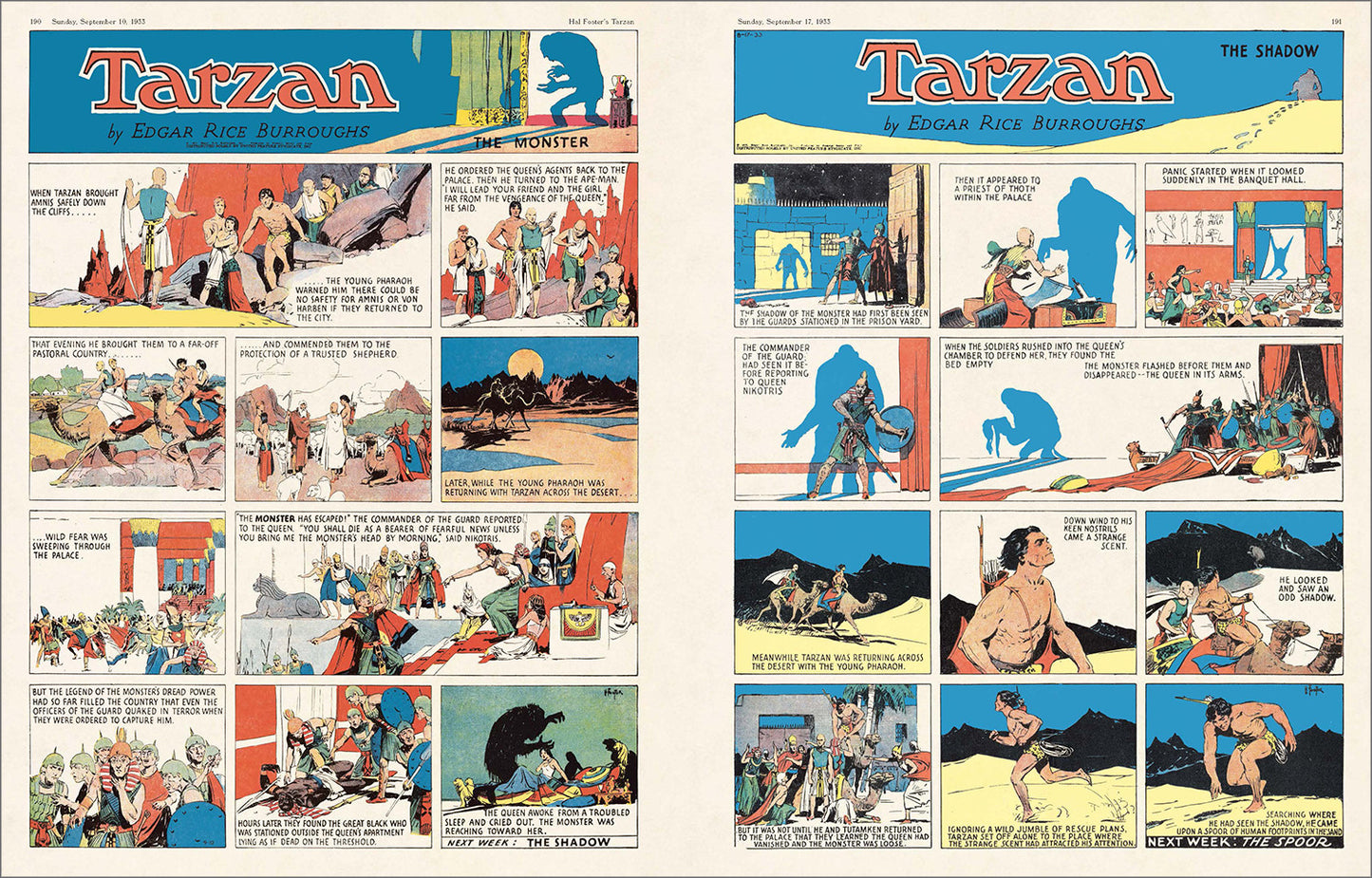 Tarzan, Sunday Comics, V1, Hal Foster (German, French, English)
