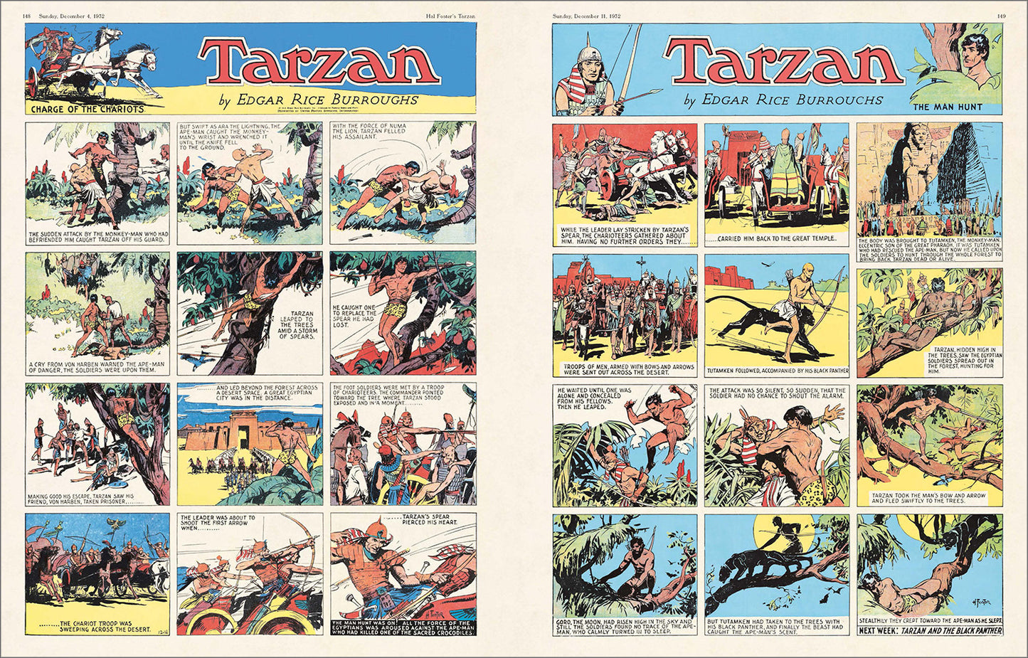 Tarzan, Sunday Comics, V1, Hal Foster (German, French, English)