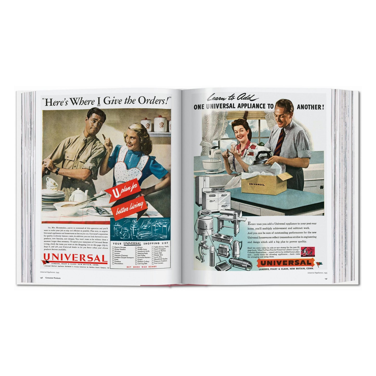 All-American Ads of the 40s (German, French, English)