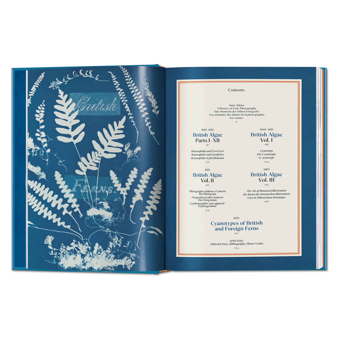 Anna Atkins. Cyanotypes. 45th Ed. (German, French, English)
