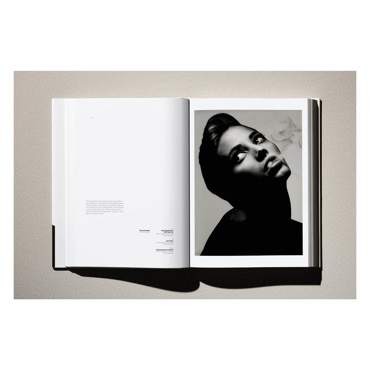 Albert Watson. Kaos. 2nd Edition. Art Edition No. 101-150, 'Christy Turlington (Smoke), New York City', 1990 (German, French, English) (AP)