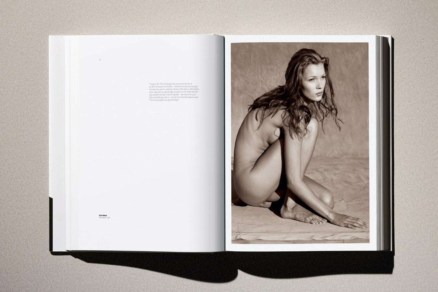 Albert Watson. Kaos. 2nd Edition. Art Edition No. 101–150, 'Christy Turlington (Smoke), New York City', 1990 (German, French, English)