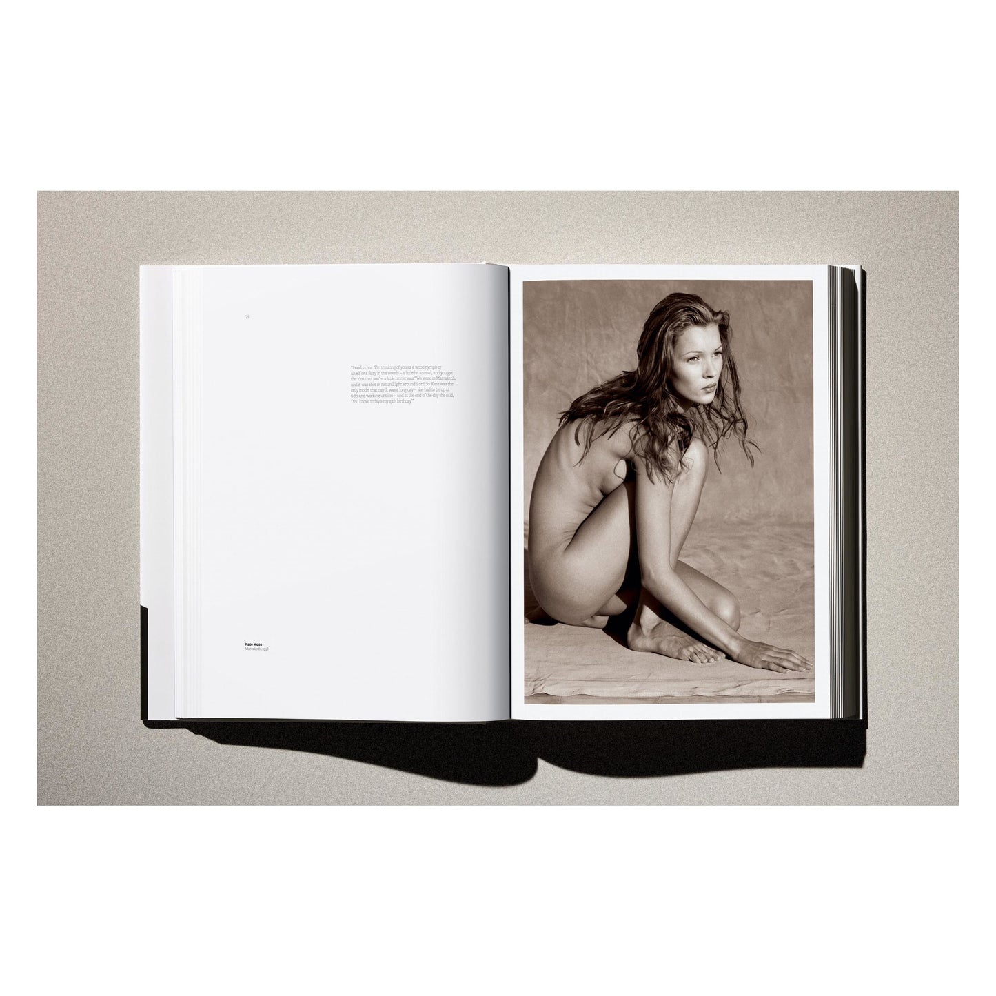 Albert Watson. Kaos. 2nd Edition. Art Edition No. 101–150, 'Christy Turlington (Smoke), New York City', 1990 (German, French, English)