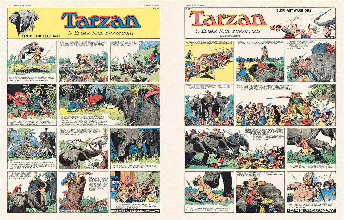 Tarzan, Sunday Comics, V1, Hal Foster (German, French, English)