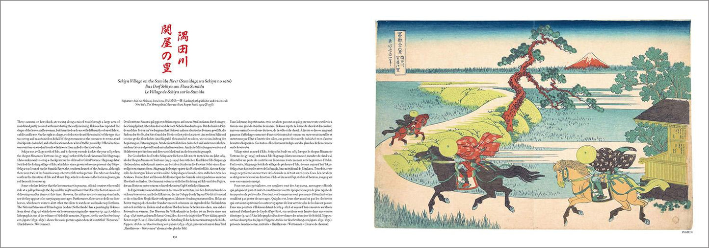 Hokusai. Thirty-six Views of Mount Fuji (German, French, English)