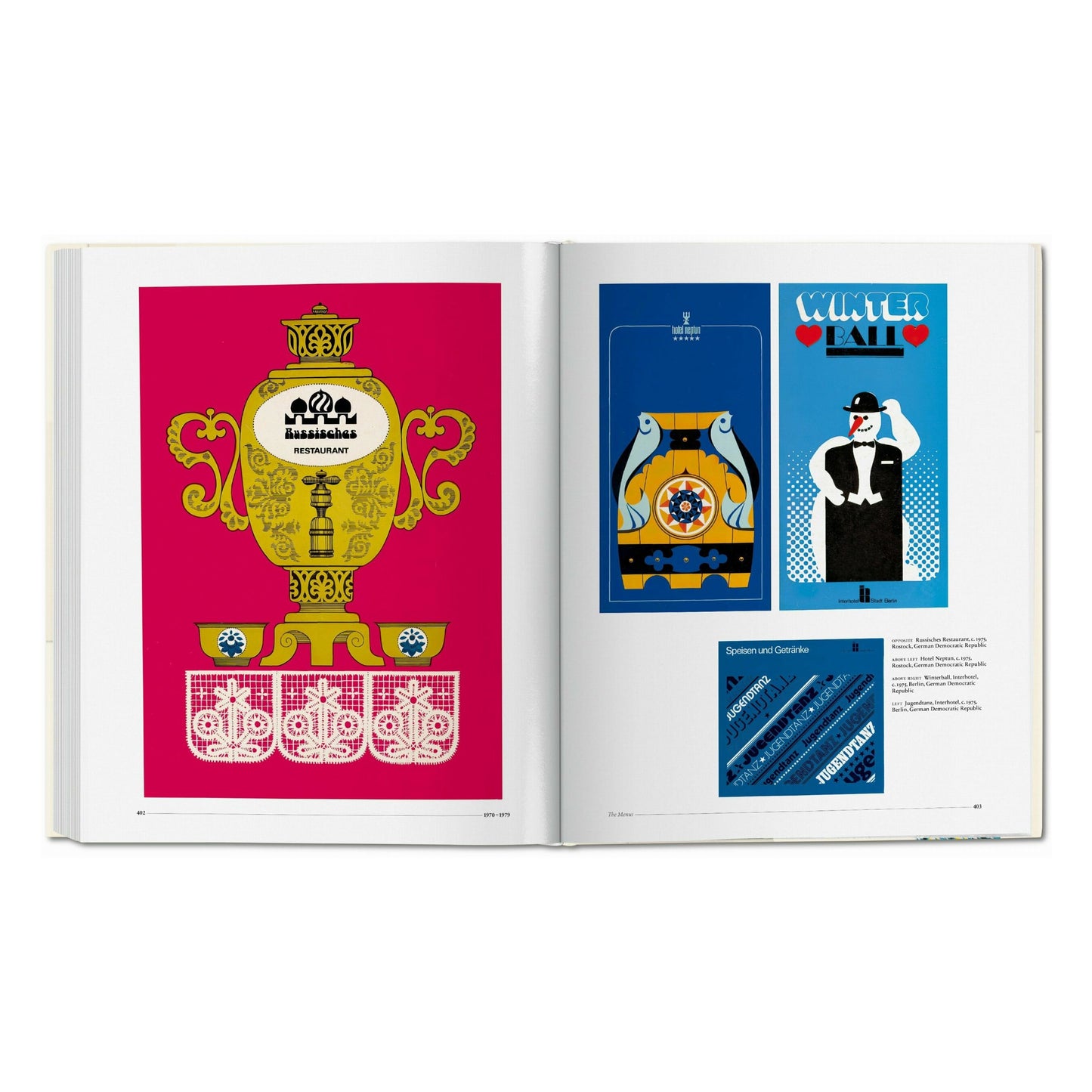 Menu Design in Europe (German, French, English)