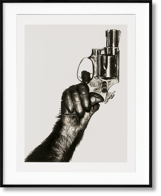 Albert Watson. Kaos. 2nd Edition. Art Edition No. 51-100, 'Monkey with Gun, New York City’, 1992 (German, French, English) (AP)
