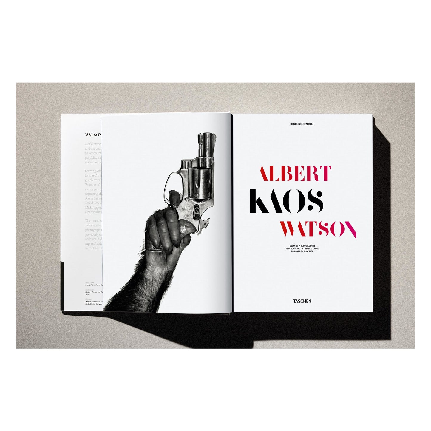 Albert Watson. Kaos. 2nd Edition. Art Edition No. 51-100, 'Monkey with Gun, New York City’, 1992 (German, French, English) (AP)