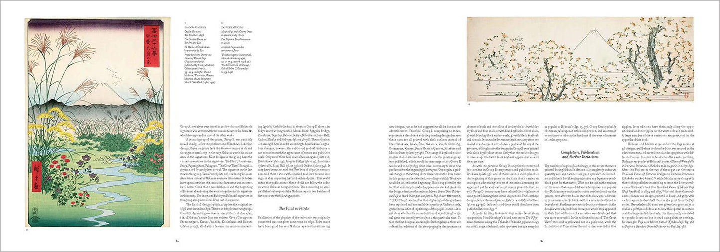 Hokusai. Thirty-six Views of Mount Fuji (German, French, English)