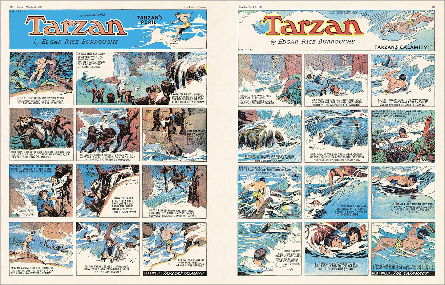 Tarzan, Sunday Comics, V1, Hal Foster (German, French, English)