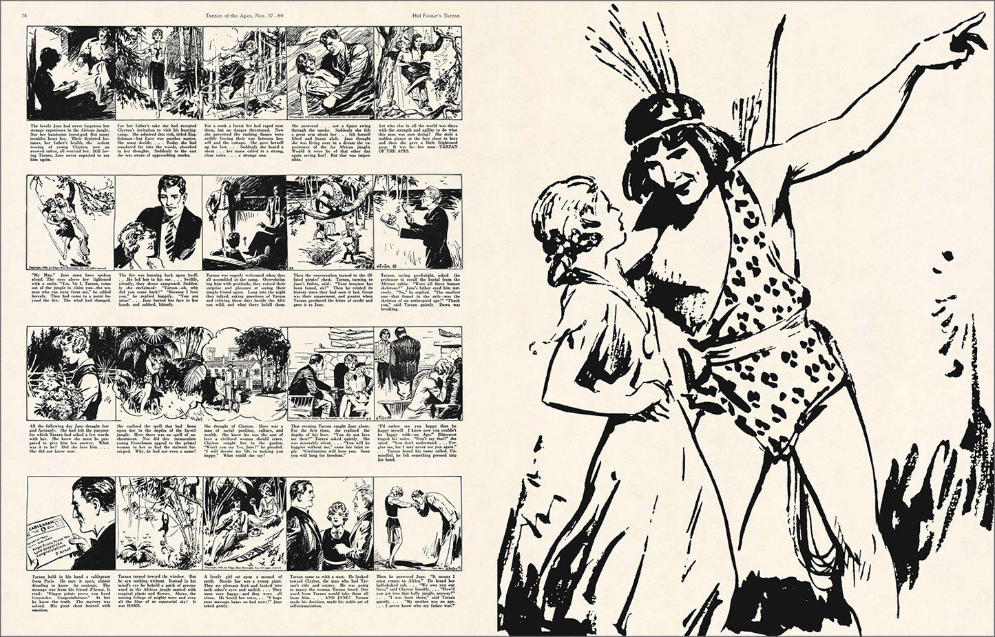 Tarzan, Sunday Comics, V1, Hal Foster (German, French, English)